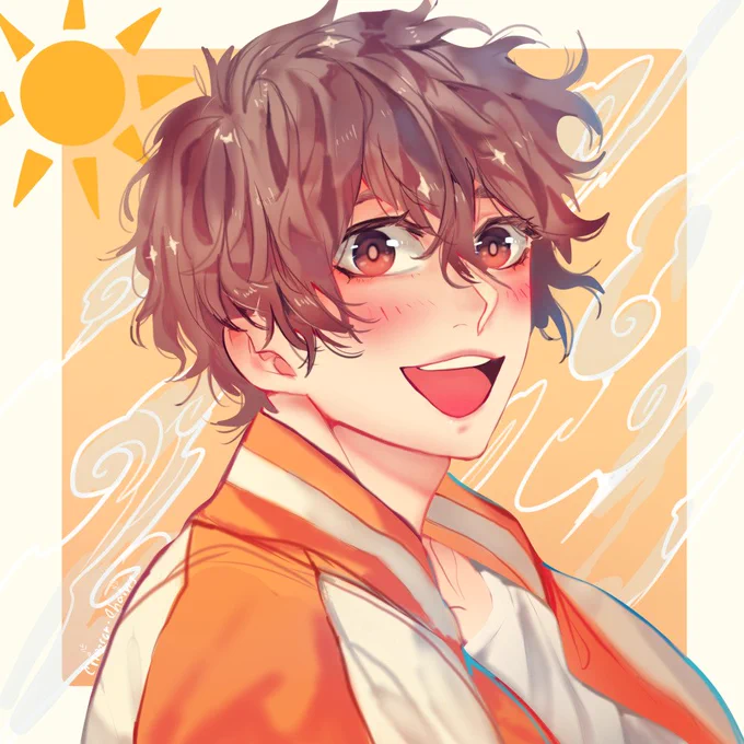Drew these two again ^^ The orange is a lot of fun to work with :D  #Shishitoren #WINDBREAKER展