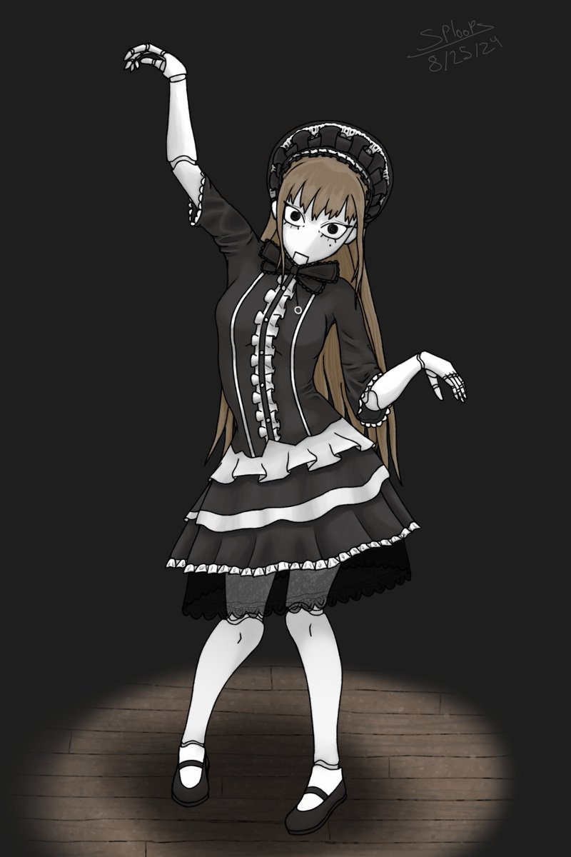 Sploops the Life Size Doll Maid.
Tug on her cord, and she can do anything! #digitalart #ocart #artpiece