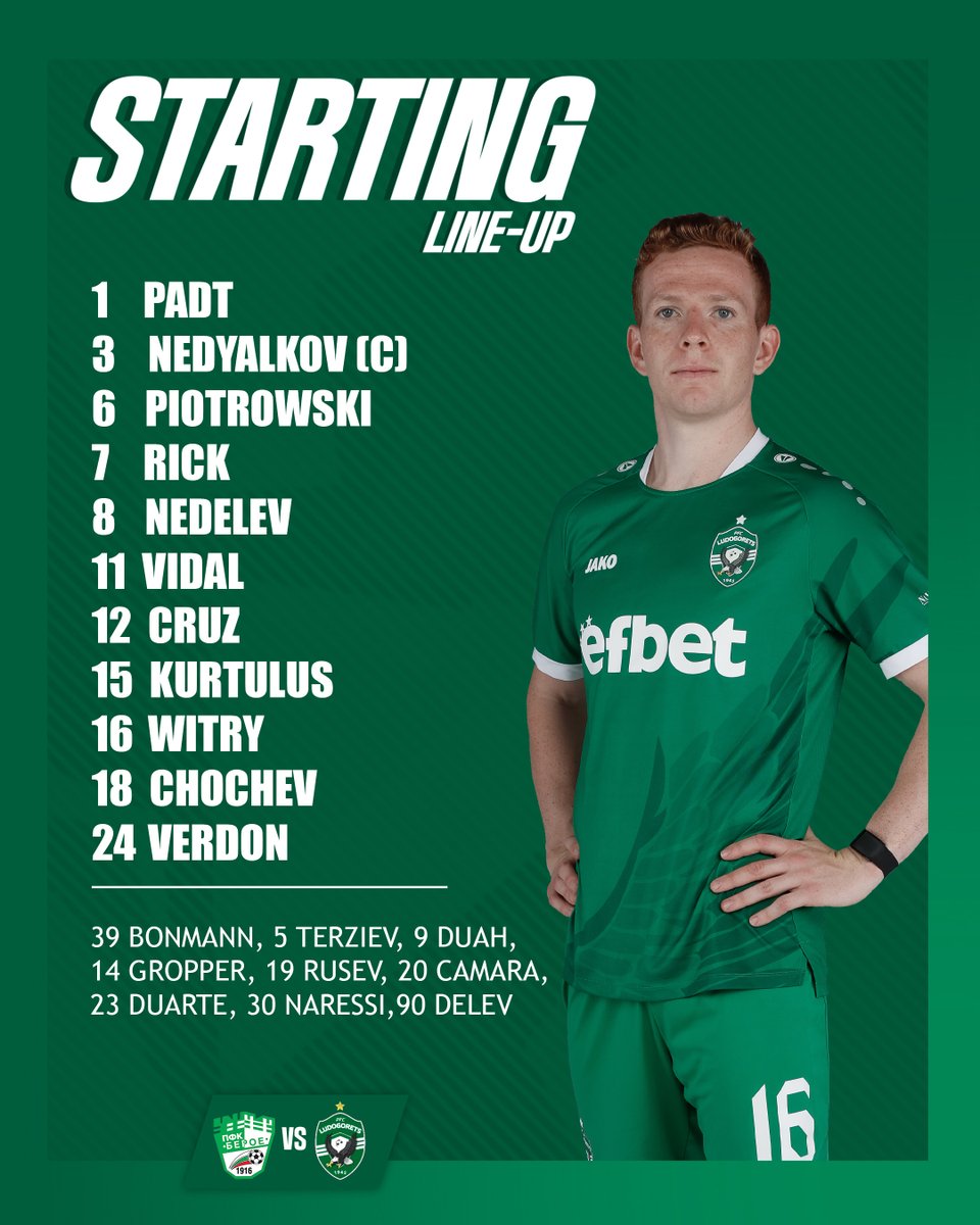 ⚽ Ludogorets' line - up vs Beroe  

#beroe #ludogorets #beroeludogorets
