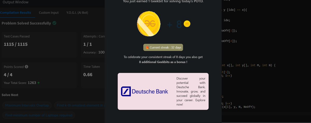 genzkoder's tweet image. Day 32 of #GeekStreak2024: Solved Today&apos;s Problem of the Day
@GeeksforGeeks

🧑‍💻 Check out the problem here:   geeksforgeeks.org/problems/numbe…

#geekstreak2024 #Coding #30DaysOfCode #GeeksforGeeks #potd #geeksforgeeks
