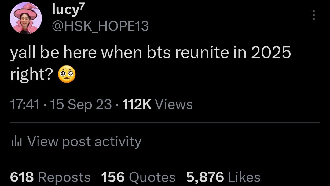 HSK_HOPE13's tweet photo. once in 2023 i tweeted this, how many of you are still here less than 4 months till 2025? 🥹 https://t.co/jIUggBrKnI