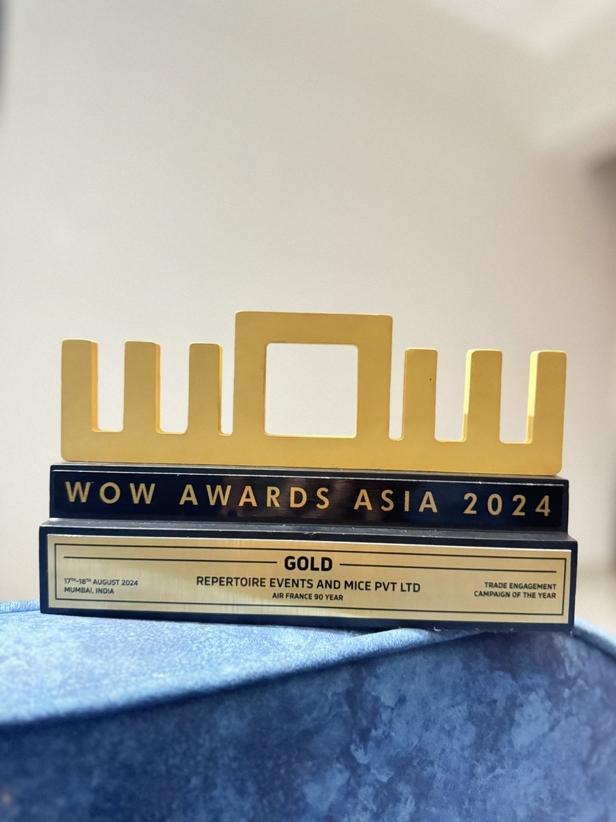 djaipur's tweet photo. The Award Goes to the Team!! WOW Awards 2024 
#repertoiremice #eventsimplified #india #uk #uae https://t.co/iNbIzMPQRp