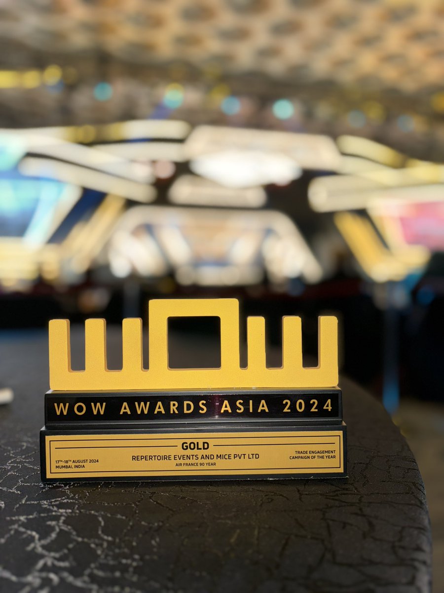 djaipur's tweet photo. The Award Goes to the Team!! WOW Awards 2024 
#repertoiremice #eventsimplified #india #uk #uae https://t.co/iNbIzMPQRp