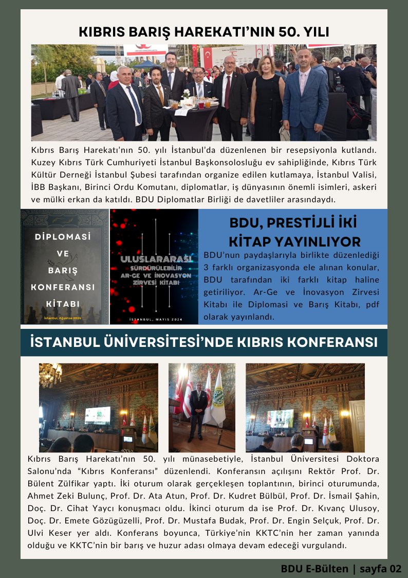 MusaKarademir70's tweet photo. BDU Diplomatlar Birliği'nin E-Bülteni "BDU News"16. Sayısı yayınlandı. 3.500 abonesine de e-mail olarak gönderildi. https://t.co/tp8fIRFcNP