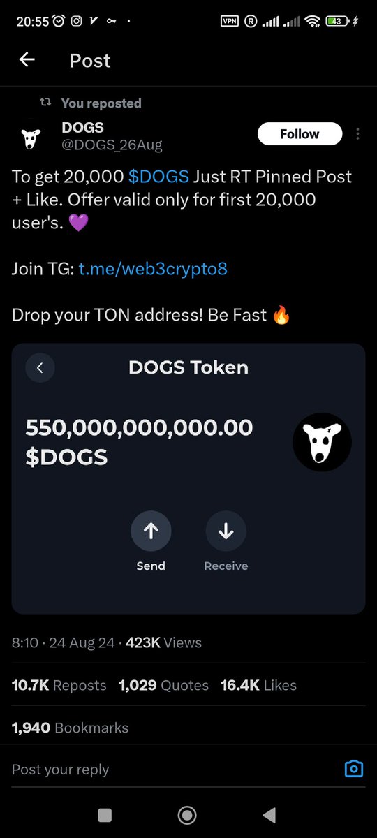 AminNikroo's tweet photo. @DOGS_26Aug UQCxGr5oyazZTKLNaIAyo5GBeDUlN9hq9xlOPRWTMfBXSUdm
@pikaso_me screenshot this https://t.co/UOV6ARFfIB