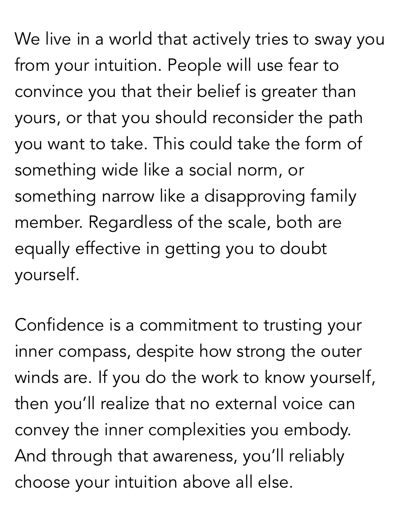 Trust your inner compass.