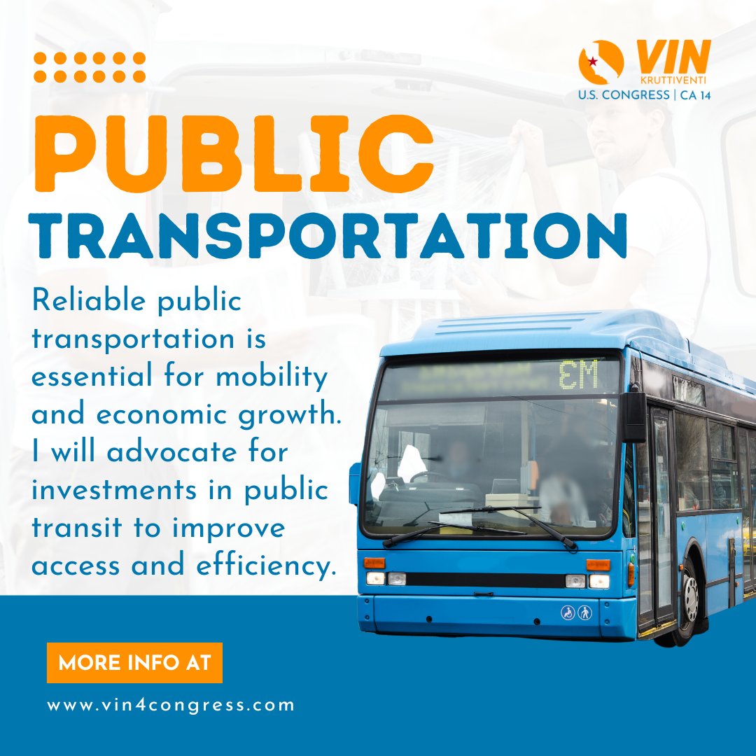 vin4congress's tweet image. Investing in Public Transportation! 🚌

Public transportation is key to mobility and growth.

#VinForCongress #PublicTransportation #TransitAccess #Mobility #EconomicGrowth #PublicTransit #EfficientTransit #CommunityMobility #TransitInvestment #TransportationReform