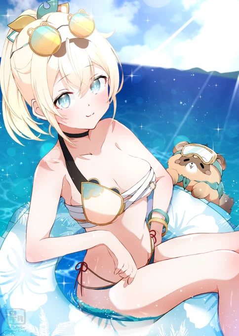 水着いろはちゃん デビュー1000日おめでとうございます  #いろはにも絵を #いろは殿いつもありがとう