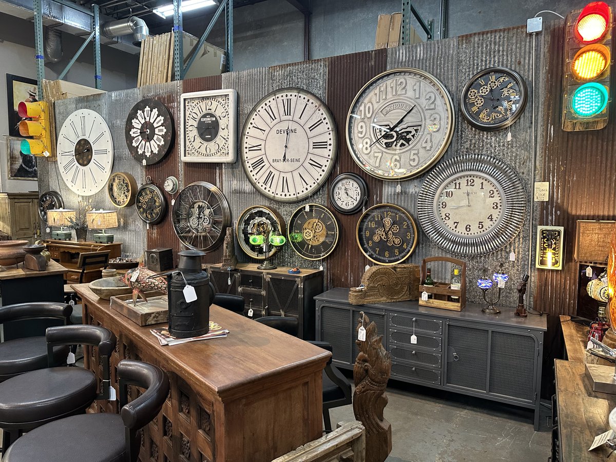 RFWarehouse's tweet photo. TIK TOK! Come check out our awesome selection of new clocks before time runs out! They're all 15% off and many feature visible moving gears and cogs! 

#rarefinds #rarefindswarehouse #denvermodern #denverinteriordesign #denverfurniture #mountainmodern https://t.co/cGV3NxKqyZ