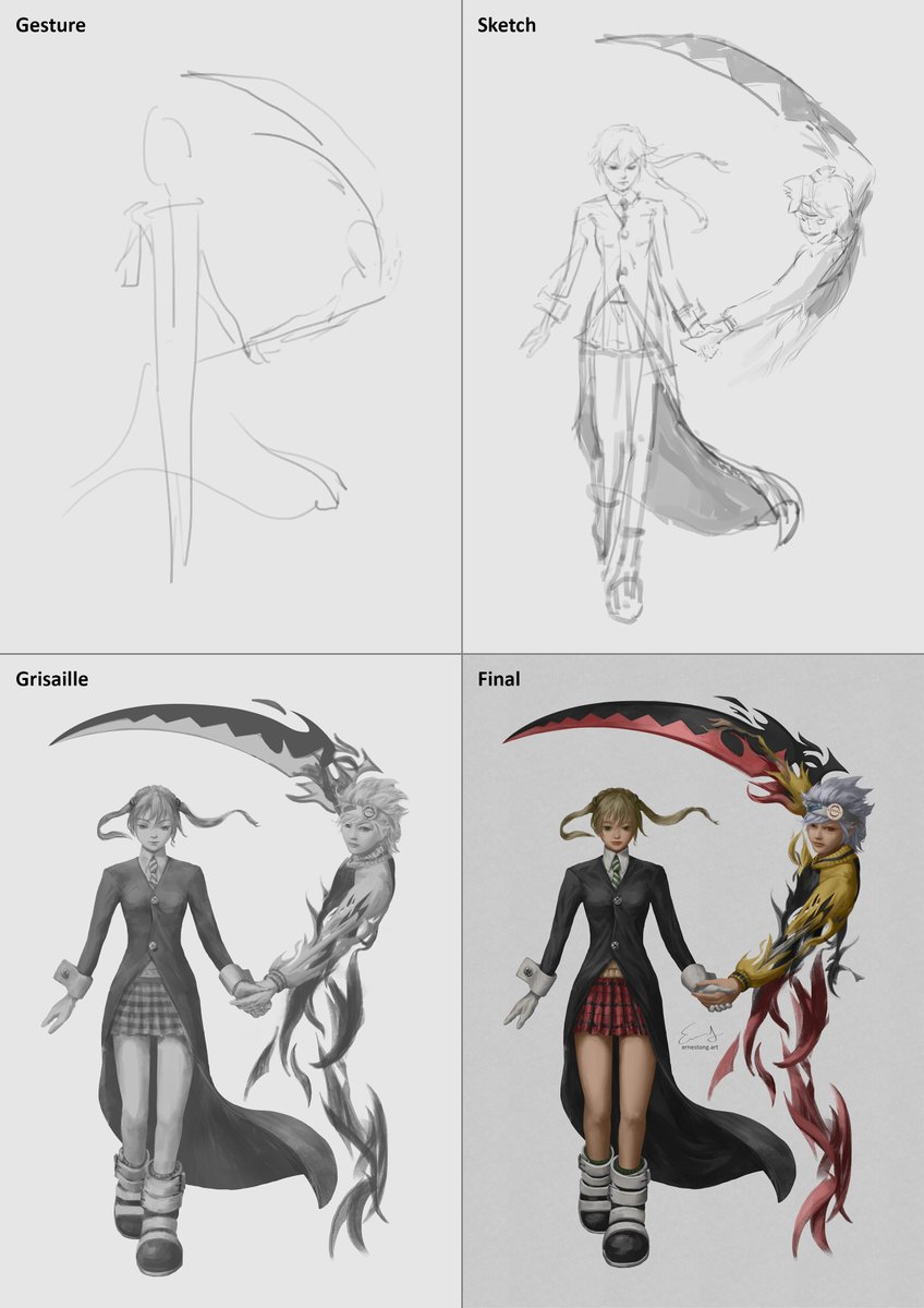 Soul Eater ~ Sketch to Final🎨
#ソウルイーター #drawingprocess