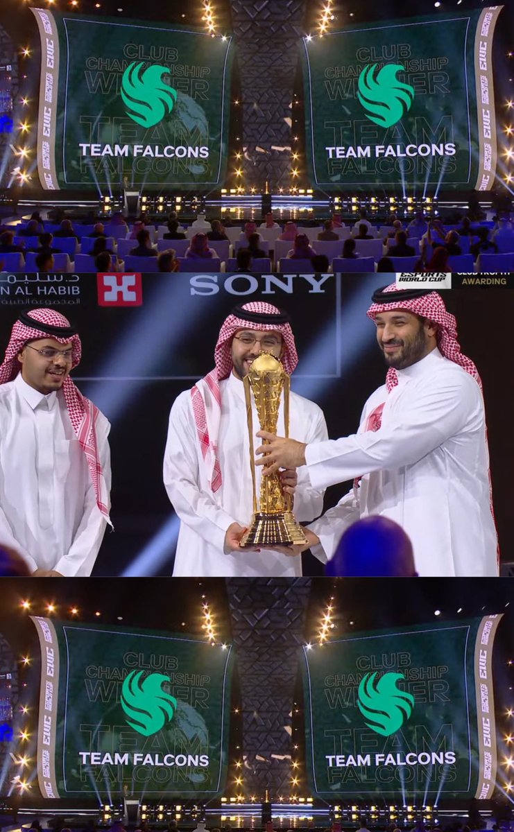 ChampVG's tweet photo. 🚨— الصوره الافضل لهذا الموسم :

سمو سيدي ولي العهد الامير محمد بن سلمان يسلم كأس العالم للرياضات الالكترونية لرئيس فالكونز مساعد الدوسري 🇸🇦

— الملهم الاول يقدم دعمه دائما وابدا 🇸🇦💚

الكأس يستمر بالبقاء في المملكة العربية السعودية 🏆🇸🇦

#ولي_العهد_في_EsportsWorldCup
#EsportsWorldCup