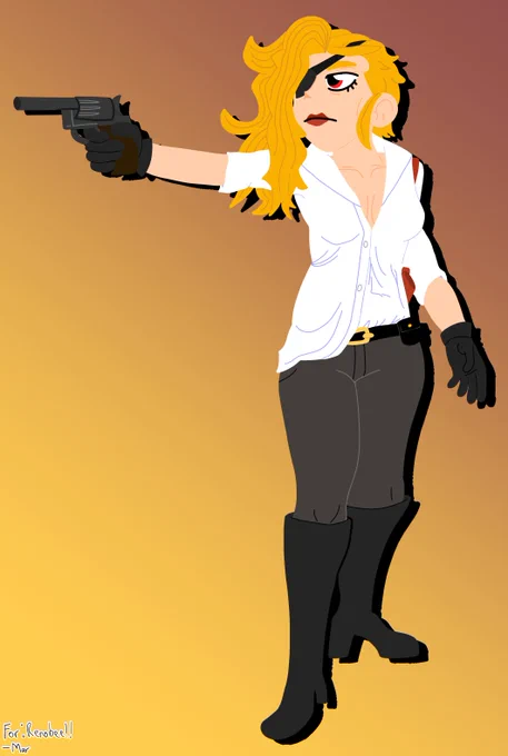 here's an art request i did for my friend RENOBEE!!!!! if u know her then u probably already love  it's WORMWOOD!!!! i hope i made her look as cool and badass as she deserves to be!!