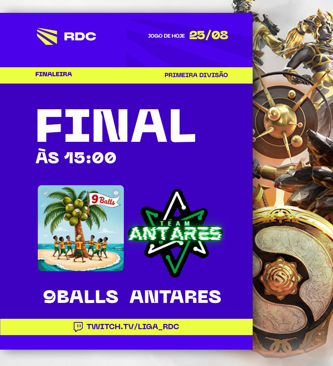 FAAAAAAALA, GALERA! 

LOGO LOGO TEREMOS A FINALEIRA DE HOJE ÀS 15H!

Com narração do RAFA!

Em nossa twitch.tv/liga_rdc
Eu estarei lá com o Metallica nos comentários

Vem com a gente que estamos no aguardo de qual baile irá ganhar!!! 

Bora que bora! 

CARALHOOOO
