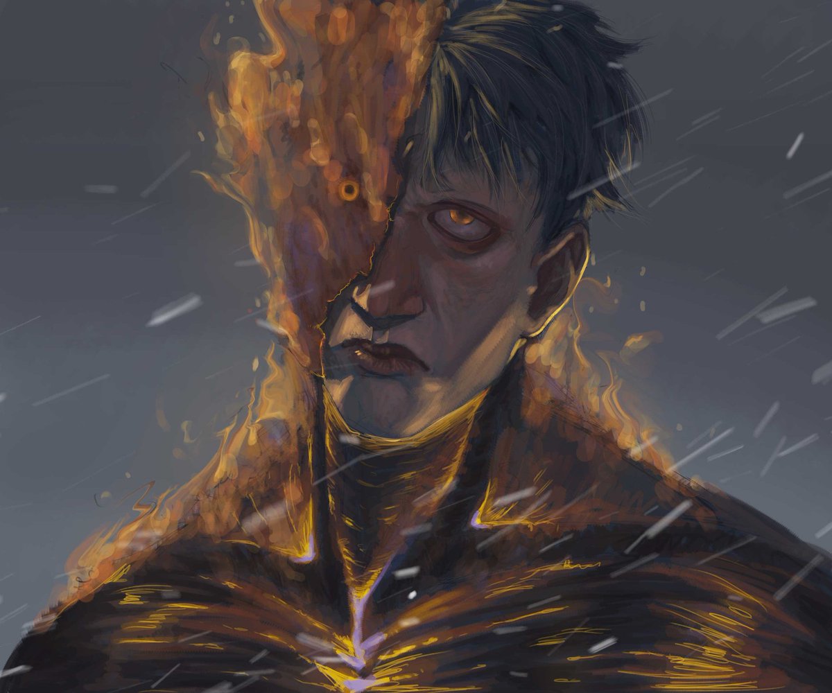 pavablo's tweet photo. And the last of my old paintings:
Agni from Fire Punch https://t.co/wQBUHwrVYE
