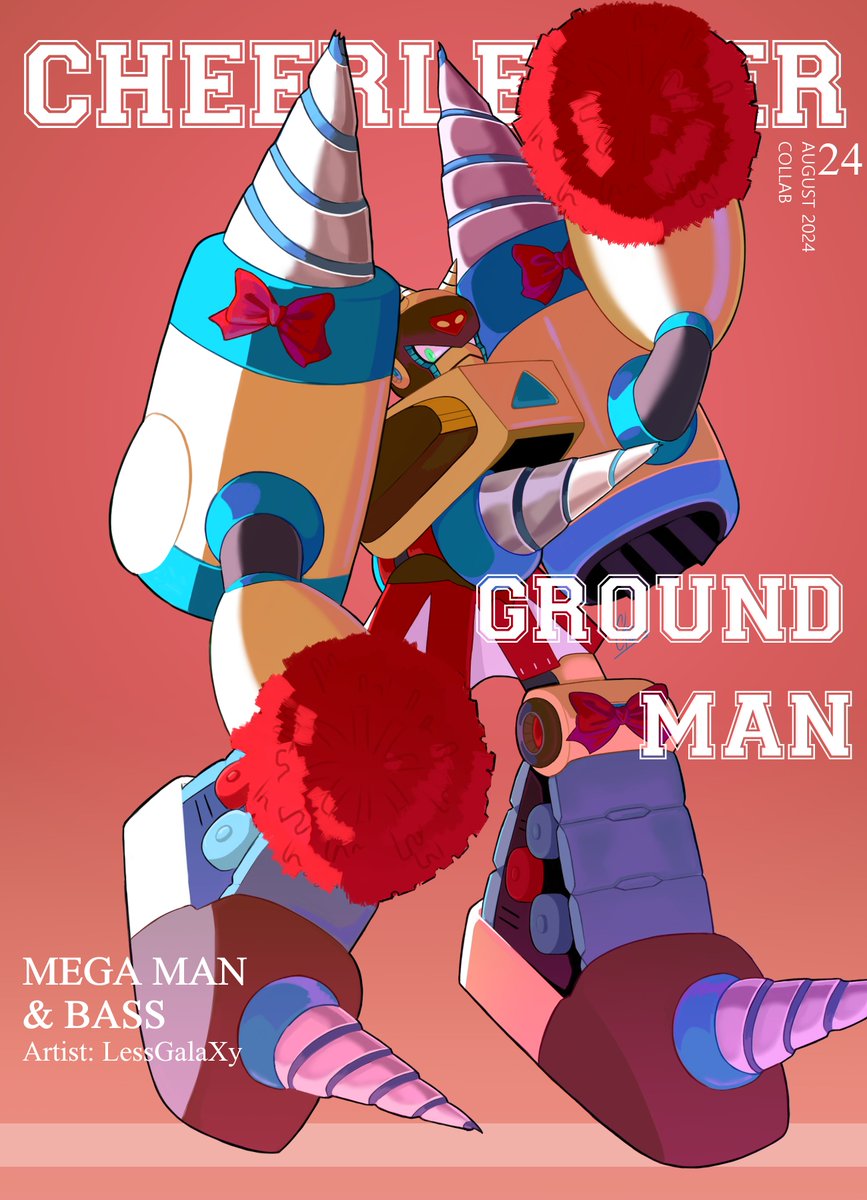 LessGalaXy's tweet photo. #MegaMan #GroundMan #MMCheerleaderCollab #MegaManCheerleader https://t.co/38Lap0Z2lc