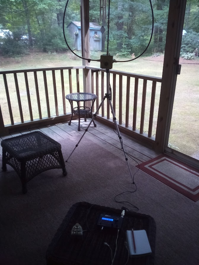 Jim <a href="/N4JAW/">Jim "Ham on a Bike"</a> inspired me. Afternoon portable on the back deck. Tried 40m and 30m, no joy. But scored a nice QSO with Vern, NJ8L on 20m QRP-CW! #hamradio