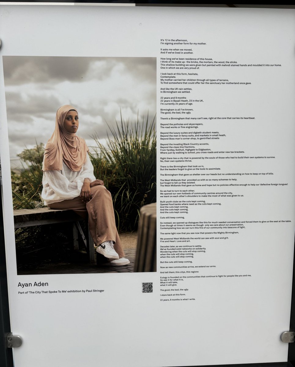 ayanmoaden's tweet image. Feels so surreal, oh Birmingham how much i am grateful for you. For you have shaped me into who I am,

To have my poetry exhibited across all our stations and to perform throughout the weekend is an honour

As a part of @ThePaulStringer ‘s Exhibition and Birmingham Weekender🫡❤️