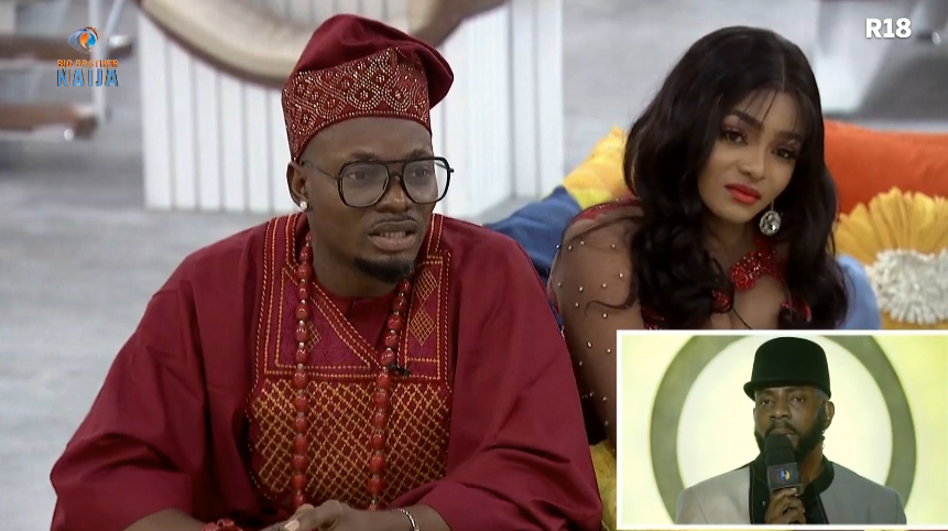 BBNaija's tweet photo. Ebuka asked Kellyrae why his ‘friend’s’ flirting gets under his skin. 👀 He said it’s simple – if he gave her the same energy, she’d be the one catching feelings. 😏 #BBNaija 

More here: https://t.co/ulHM68UbFW https://t.co/lyZOQEqc8B