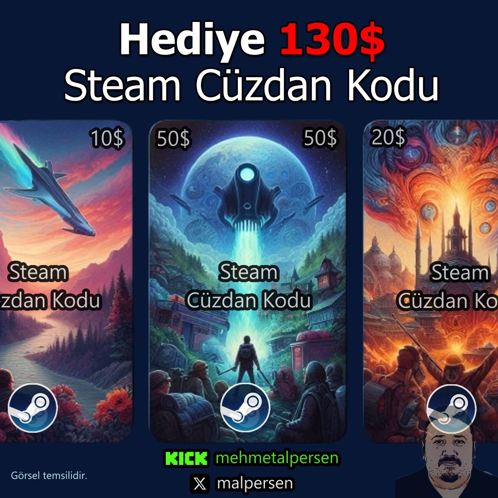 mehmetalpersen's tweet photo. Türkiye'de ki Takipçilerime Zafer Bayramı Hediyem

➡️Link de ki kuralları oku, önemli!
➡️Postu beğen
➡️Üç (3) arkadaşını etiketle
➡️Postu retwitle/repostla

Toplam Değeri 130$ Steam Cüzdan Kodu
1 adet 50$, 2 adet 20$, 4 adet 10$

Talihliler 30 ağustos 2024 saat 21:30'de Kick'de ki kanalımızda 
canlı yayında, Simpliers sitesi üzerinden belirlenecektir.

Katılım koşulları, kuralları ve diğer detaylar ile ilgili bilgi için;
https://t.co/ZCufISty8l
