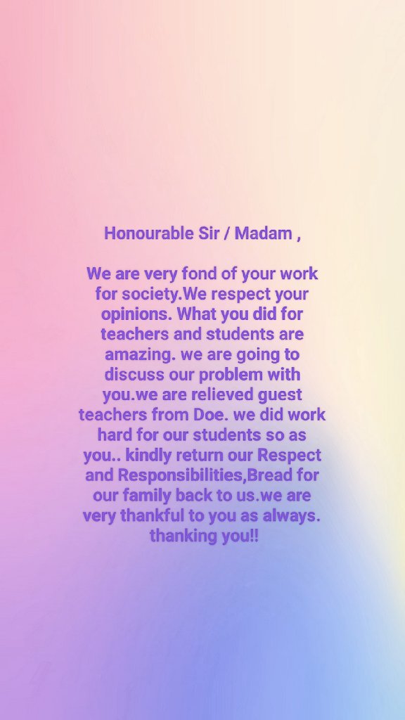 rskv0's tweet image. Please give rejoining to relieved guest teachers.we will be very thankful to you🙏
#Rejoining