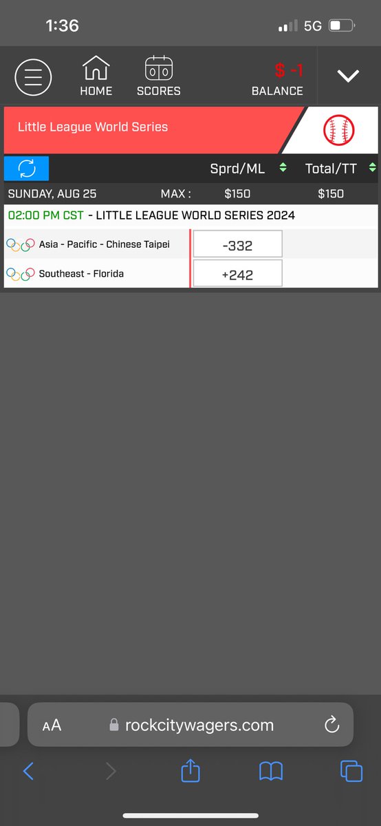 No way this is a real bet