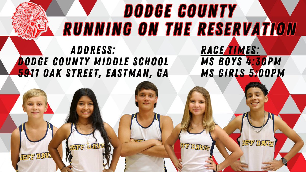 Jeff Davis XC (@jeffdavis_xc) on Twitter photo Good luck to our MS cross country teams as they compete in the Dodge County Running on the Reservation meet today!!!
#invested Good luck to our MS cross country teams as they compete in the Dodge County Running on the Reservation meet today!!!
#invested
