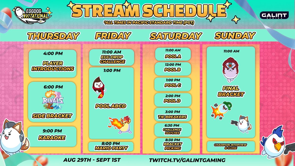 EggdogEsports's tweet photo. Crazy how this is happening in FOUR DAYS 

Main stream: ttv/galintgaming
Side stream(sunday only): ttv/btssmash https://t.co/xxhNjSx1GC