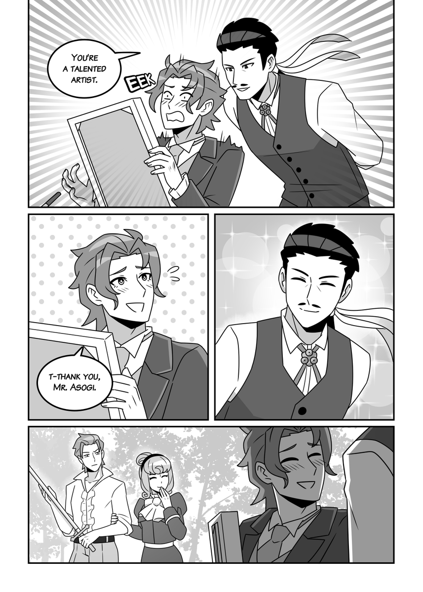 My preview for the <a href="/GenbaroZine/">Unrequited Genbaro</a>💜
I did a 12 page comic of Barok's embarrassing crush on Genshin! Preorders close tonight!