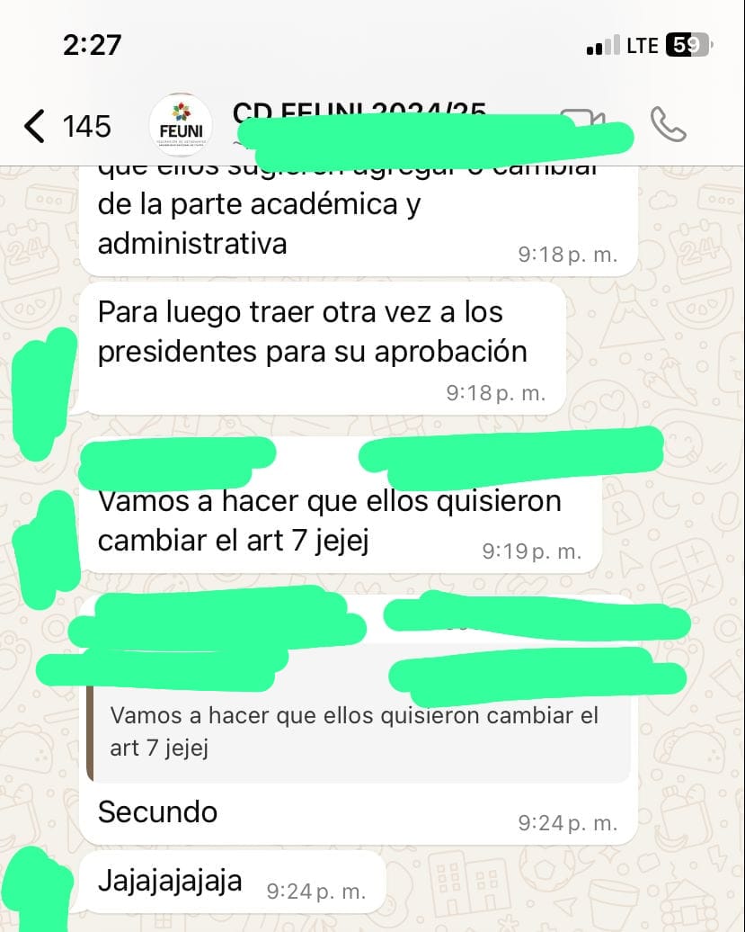 Ni hace falta tapar nombres porque ya sabemos, pero pueden sacar sus propias conclusiones 😂