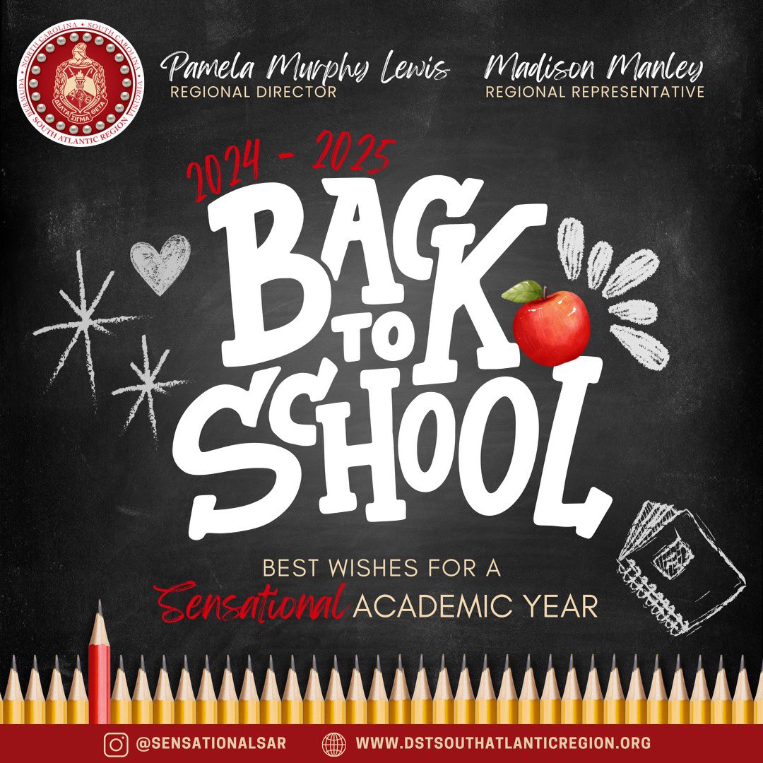 The South Atlantic Region wishes all the students, educators, support staff, college students, &amp; professors a SENSATIONAL 2024-2025 academic school year! #SensationalSAR📝✏️✍🏽