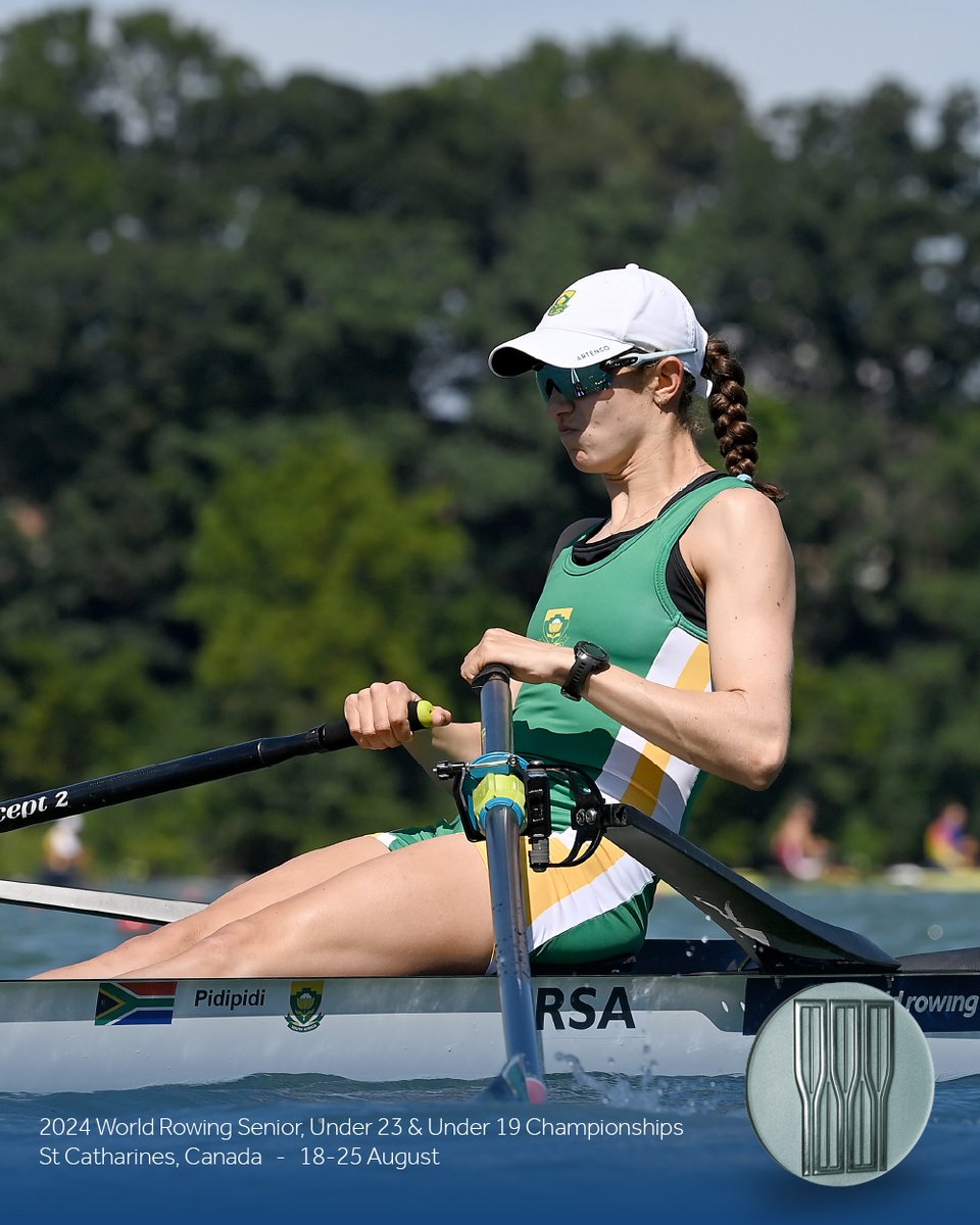 WorldRowing's tweet photo. 🚩 A-FINAL : Under 19 Women’s Single Sculls (JW1x) 

🥇 Bianca Camelia Ifteni, Romania 
🥈 Danelia Price-Hughes, South Africa 
🥉 Julia Stoeber, Germany 

#WRCHStCatharines #WRChamps https://t.co/QhkSN0mu2r