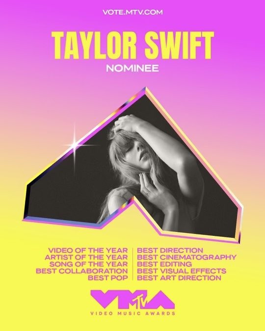 🚨| Taylor Swift is the MOST nominated artist at the 2024 MTV VMAs! Vote for Taylor now for the fan voted categories at vote.mtv.com! Every vote counts, your vote counts! Donatella VOTE-SACE💜