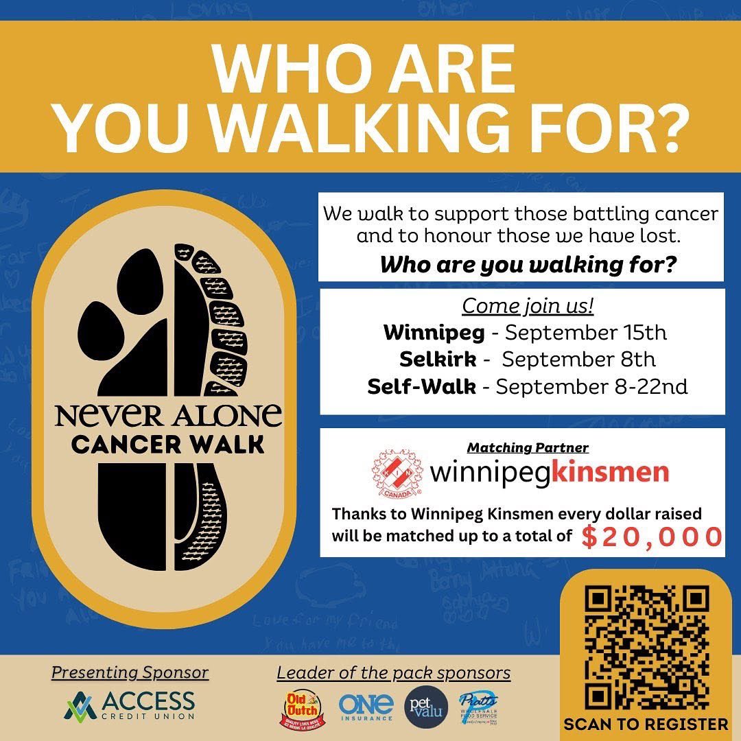 Who are you walking for❔

Walk/Run/Roll in support of someone in your life battling cancer or honour someone you’ve lost. Team #Forever59 - NACF Office is walking in honour of our founder Lyle Bauer. 

Click the link below to REGISTER or DONATE today! 

secure.qgiv.com/event/neveralo…