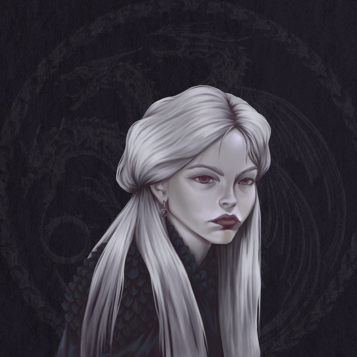 She is the storm that is coming. ️ #HouseOfTheDragon #RhaenyraTargaryen #fanart #digitalart #art #fantasyart