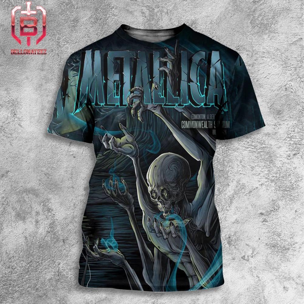 Bellonateez's tweet photo. Metallica M72 North America Tour 2024 Pop Up Store Event Poster At Commonwealth Stadium Edmonton AB Canada On August 25th 2024 All Over Print Shirt #metallica #M72Edmonton #MetOnTour
>>>>https://t.co/CS3lbY2YKr https://t.co/zccdKwGjx1