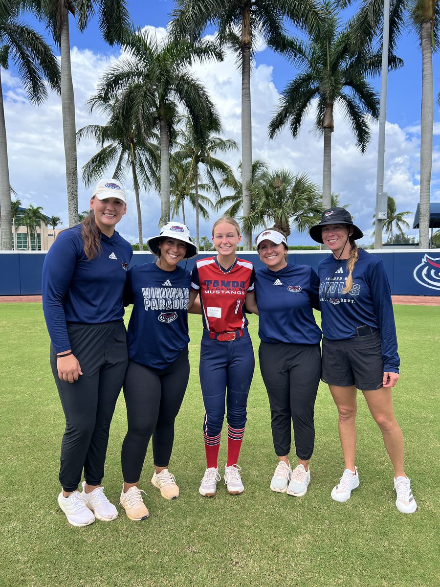 Lauren Compton (@laurenc2026) on Twitter photo Had a great time today <a href="/FAUSoftball/">Florida Atlantic Softball</a>! Thank you coaches and players for hosting such a great camp. Im so glad I got to come out and learn some new skills for this fall season!
<a href="/CoachJordanSB/">Jordan Clark</a> <a href="/newmz4/">Nicole Newman</a> <a href="/TMUSTANGS2627/">Tampa Mustangs Fowler</a> Had a great time today <a href="/FAUSoftball/">Florida Atlantic Softball</a>! Thank you coaches and players for hosting such a great camp. Im so glad I got to come out and learn some new skills for this fall season!
<a href="/CoachJordanSB/">Jordan Clark</a> <a href="/newmz4/">Nicole Newman</a> <a href="/TMUSTANGS2627/">Tampa Mustangs Fowler</a>