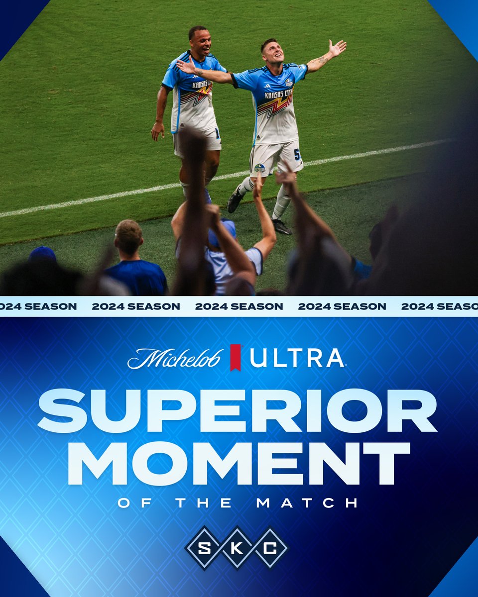 SportingKC's tweet photo. Remi's goal in the 93rd minute? Yeah, that was a superior moment 👊

#SportingKC | @MichelobULTRA https://t.co/sUUd4hDW2B