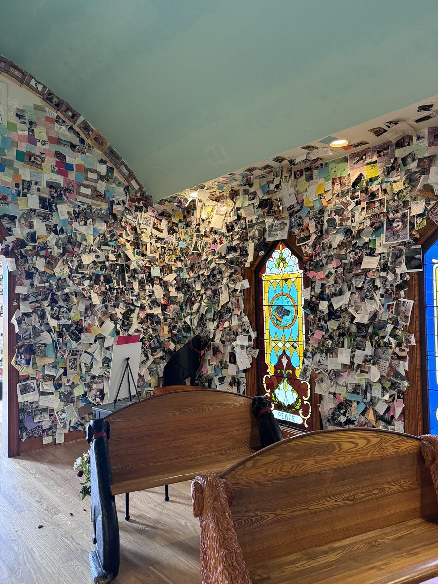 went to the Dog Chapel in Vermont where people leave tributes to their beloved pets. cried A Lot