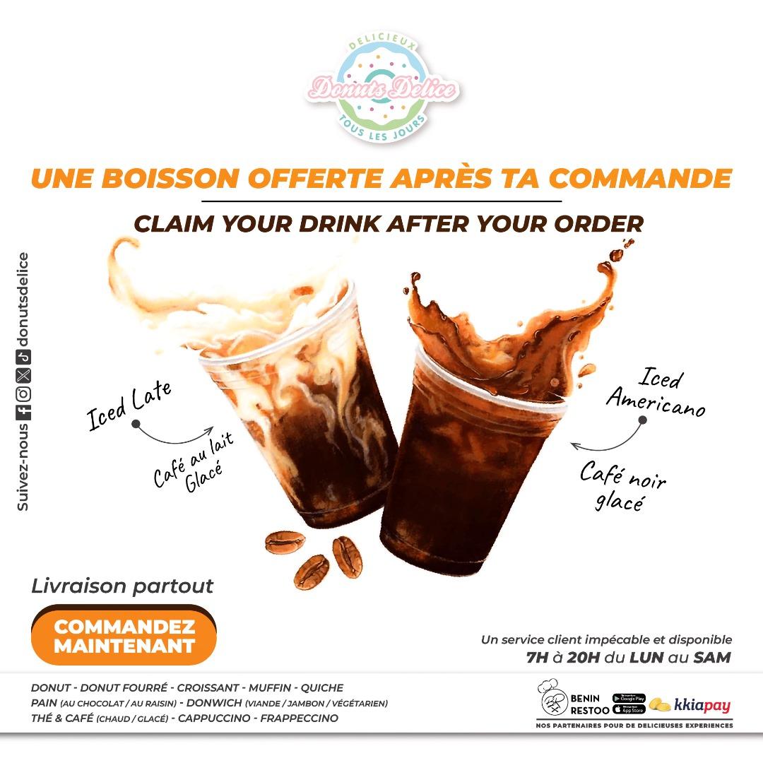 donutsdelice's tweet photo. Americano glacé ou laté glacé offert après ta commande.  Menu : https://t.co/IfIJL1m8B5  - 
Contact : +229 41 77 00 00 -  Livraison partout et disponible sur Bénin Restoo. #DonutsDelice , délicieux tous les jours. https://t.co/Dn9gdCiUAk
