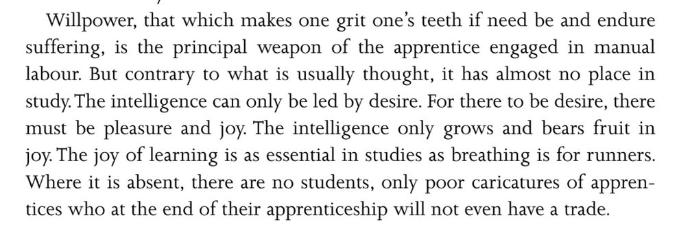 keeping this simone weil passage taped to my computer monitor as i write my second academic book
