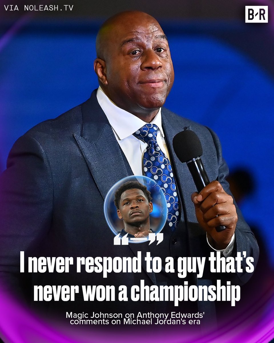 BleacherReport's tweet photo. Magic had a simple response to Ant’s comments on the 90s 😅

(via https://t.co/Jg2HPm9vmL IG, @WSJ) https://t.co/xIklqTdd5U