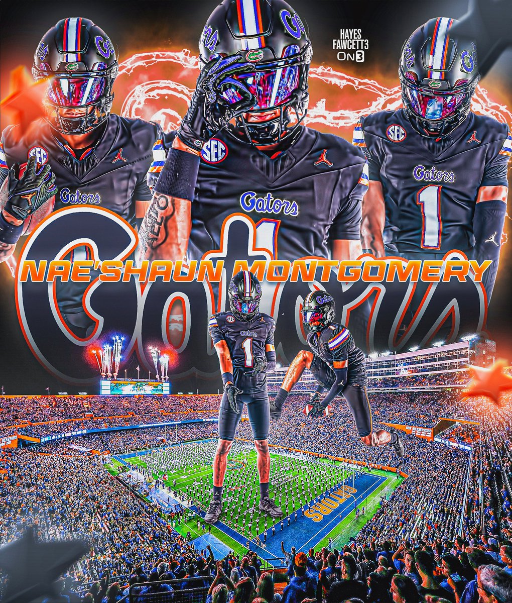 Hayesfawcett3's tweet photo. BREAKING: Four-Star WR Nae’shaun Montgomery has Committed to Florida, he tells me for @on3recruits

The 6’2 185 WR from West Palm Beach, FL chose the Gators over LSU, Penn State, &amp; FSU

“Gator Nation I’m home let’s do it!”

https://t.co/NSlkLt2AZh https://t.co/sNRLckdREK