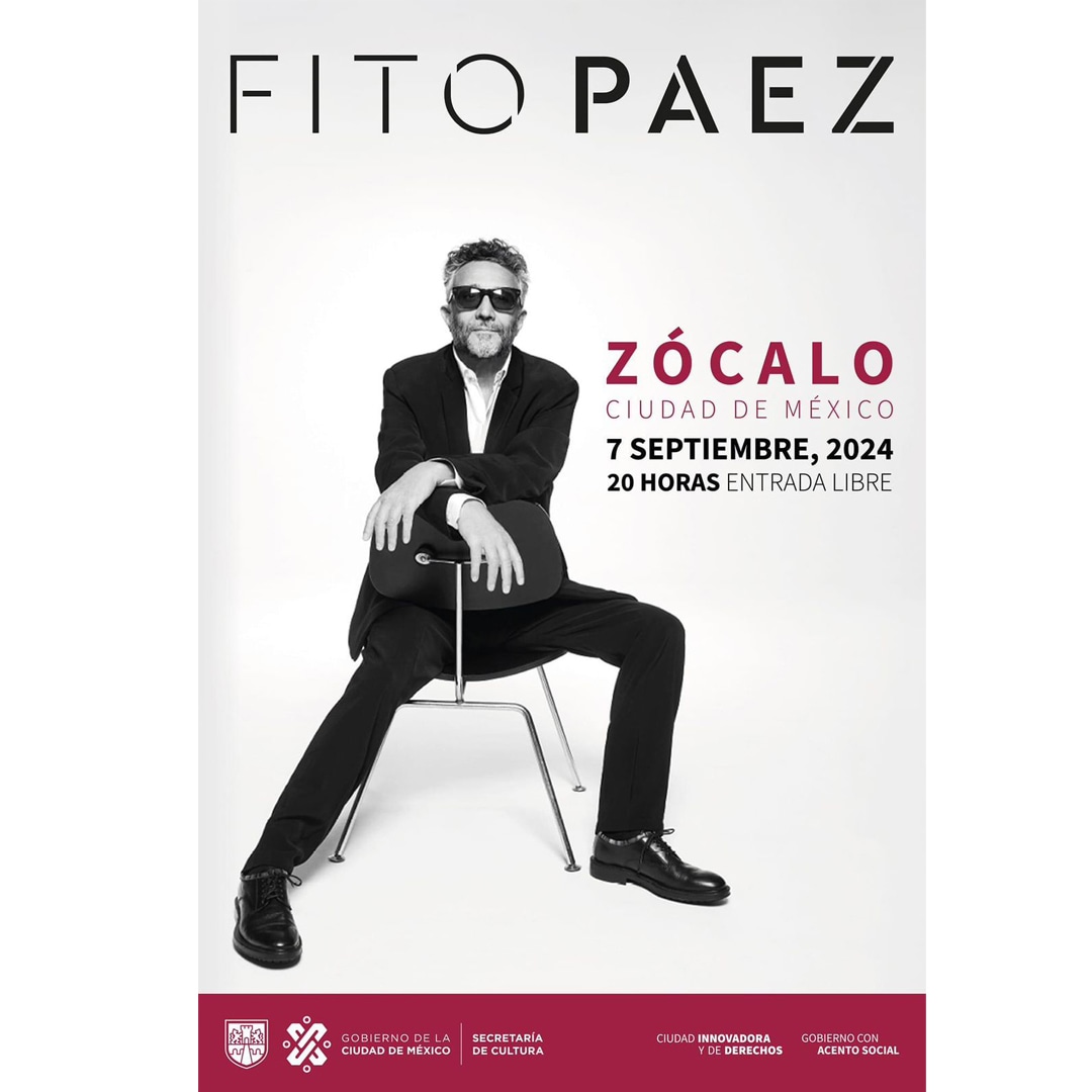 Se confirma la participación del rockero argentino <a href="/FitoPaezMusica/">Fito Paez</a> en la #PlanchaDelZócalo en la #CDMX

A través de la página oficial del <a href="/GobCDMX/">Gobierno de la Ciudad de México</a> se dio a conocer esta mañana la presentación gratuita del #cantautorargentino para este 7 de septiembre en punto de las 19 hrs.