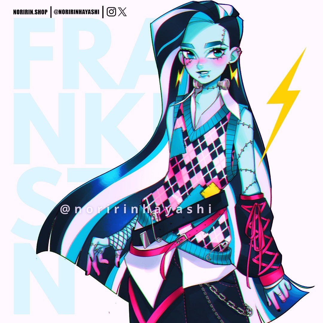 「Frankie Stein#monsterhigh」|✨𝓝𝓸𝓻𝓲𝓻𝓲𝓷✨ DOKOMIのイラスト