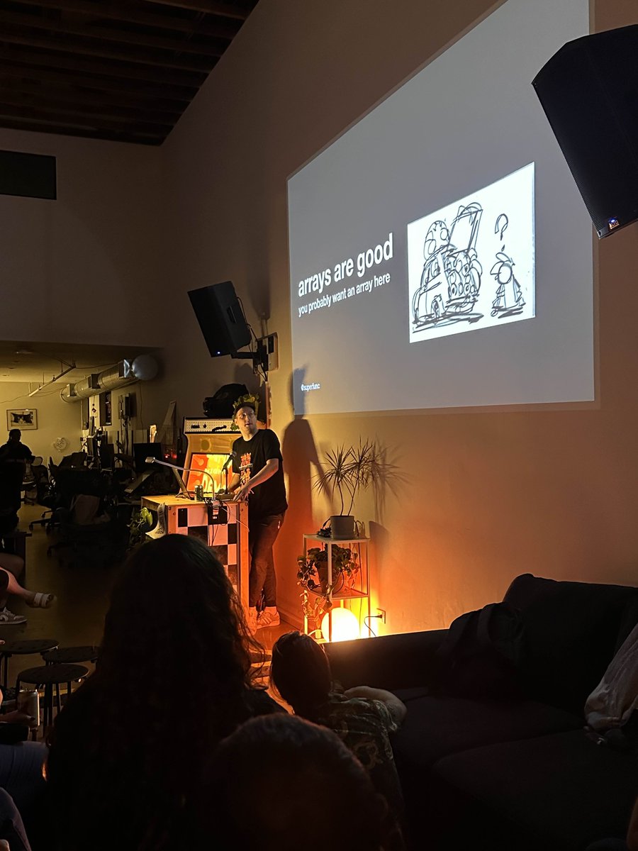 superfunc's tweet image. got drunk, talked about the virtues of contiguous memory, met new friends
10/10