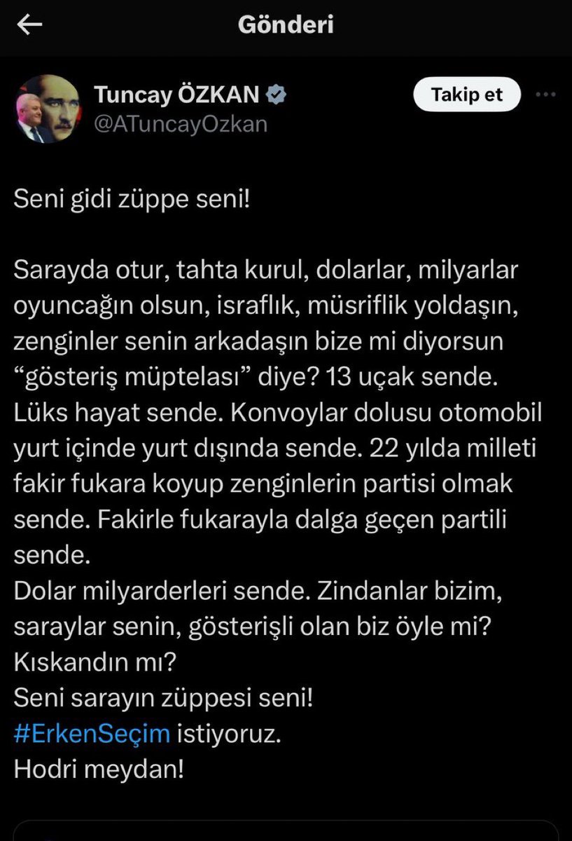 seyfi088's tweet photo. Türkiye Cumhuriyeti Cumhurbaşkanına hakaret eden hadsiz Tuncay Özkan, ülkemize karşı terör faaliyetleri yürüten terörist başlarının katlarına uğrayarak CHP katına çıkmış. Hızla,ne de olsa  asansörcü kattan kata yürümeden yükselmiş… #ÇukurTuncay

#ÇukurTuncay https://t.co/FTa4HvxVT0