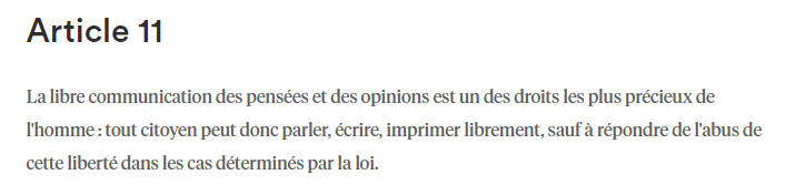 stratpol_site's tweet photo. Pourquoi Washington a sous-traité l'arrestation de Pavel Durov au régime socialiste français ? Question constitutionnelle. Le premier amendement de la constitution américaine ne peut être manipulé.
L'article 11 de la DDH française peut être traduit de la manière suivante : "La liberté d'expression en France est limitée par les lois décidées par la gauche"