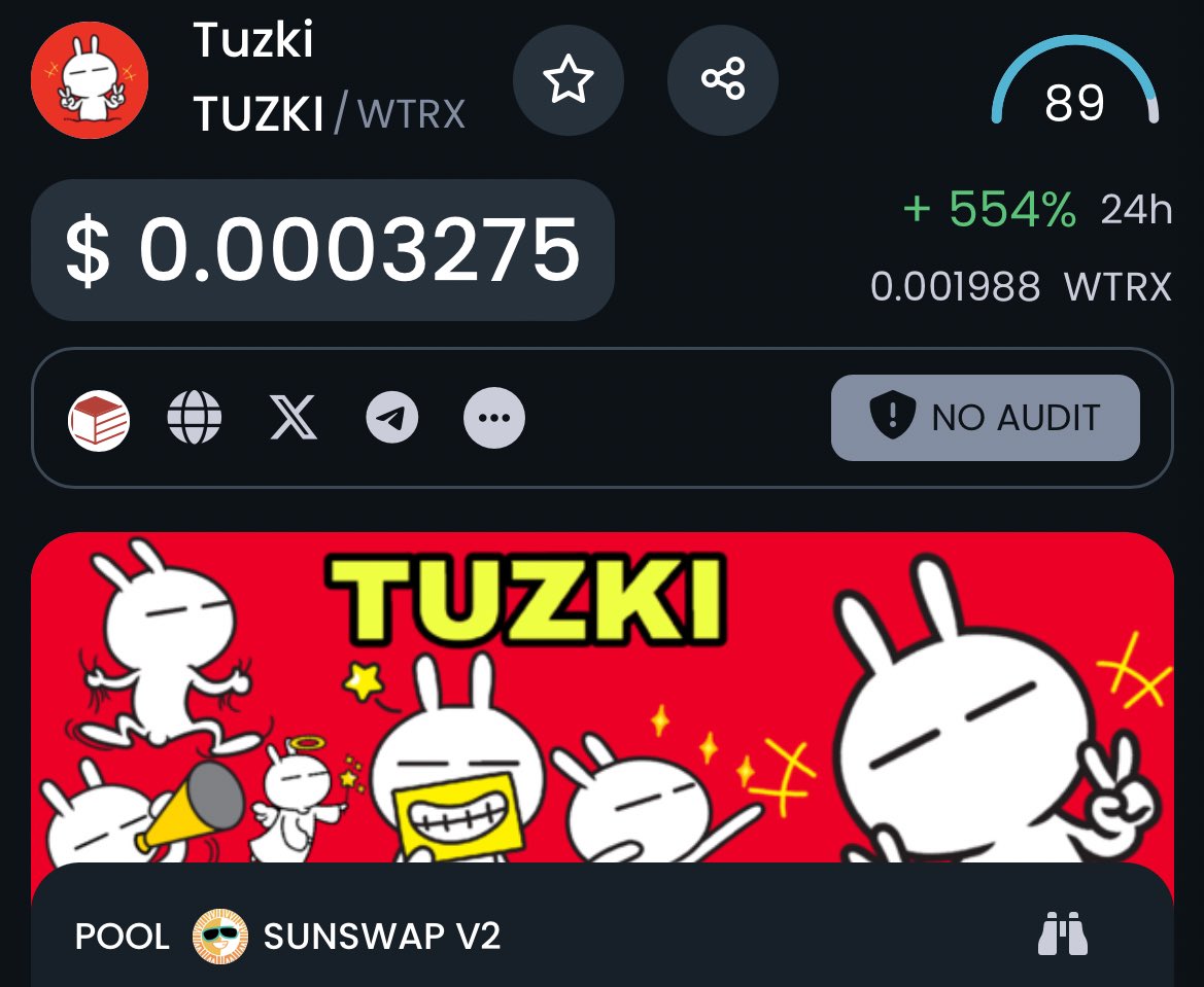 Dextools updated tuzkis 🌞🐰 <a href="/DEXToolsApp/">DEXTools</a>