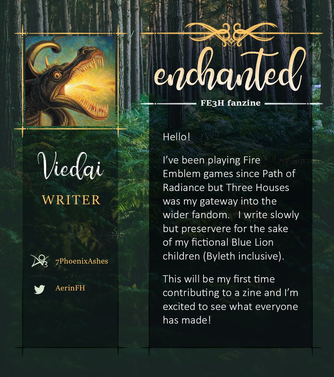 EnchantedZine's tweet photo. Next on our spotlight list: @AerinFH !! Happy to have you!! 💚 https://t.co/iFEh30VWQJ