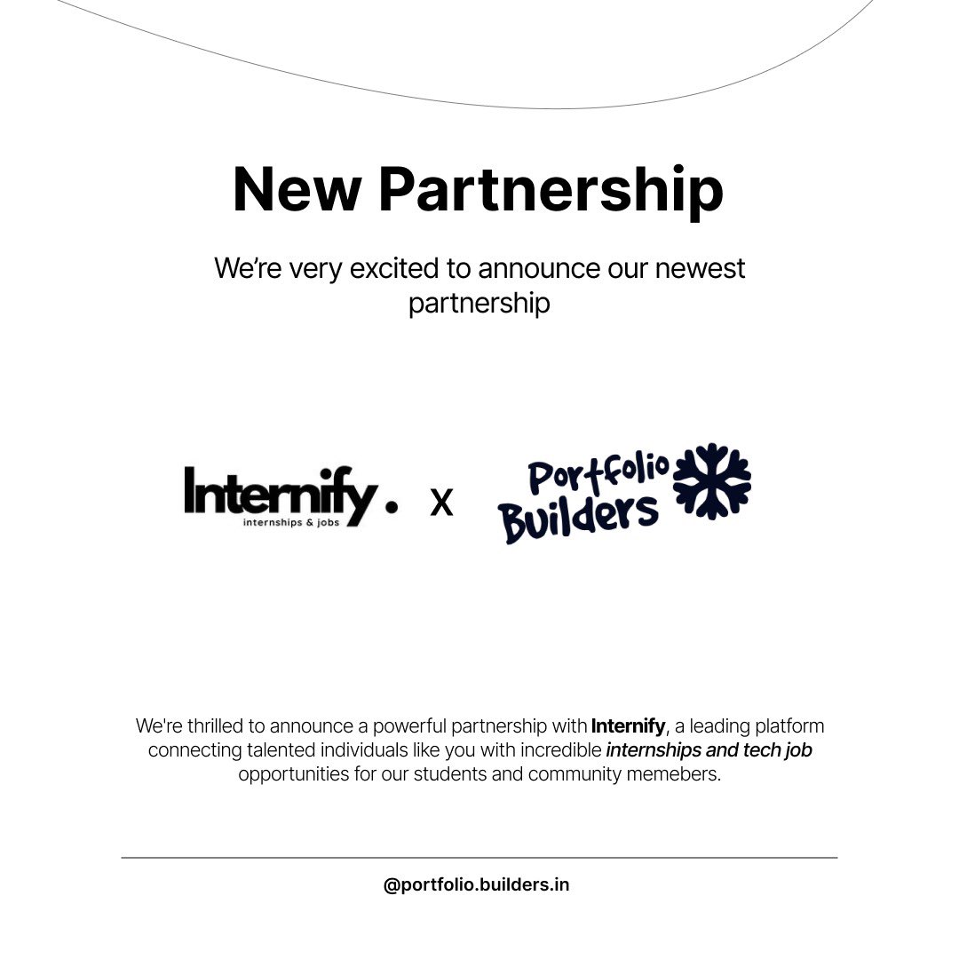 Internify Portfolio Builders Teams Up with Internify! We’re thrilled to announce ...